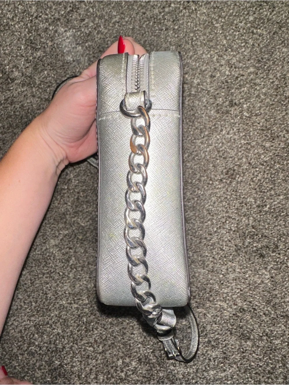 Silver Michael Kors Crossbody Bag